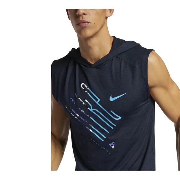 New Nike Running RUN RUNNING DIVISION element sleeveless hoodie Small MEN GYM - Picture 1 of 14